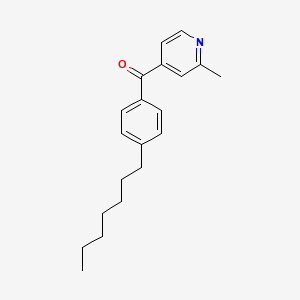 4-(4-Heptylbenzoyl)-2-methylpyridine