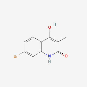 molecular formula C10H8BrNO2 B13922546 7-Bromo-4-hydroxy-3-methyl-2(1H)-quinolinone 
