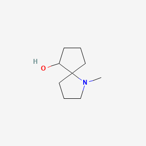 molecular formula C9H17NO B13922556 1-Methyl-1-azaspiro[4.4]nonan-6-OL 