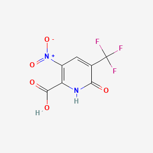 molecular formula C7H3F3N2O5 B13922582 3-Nitro-6-oxo-5-(trifluoromethyl)-1,6-dihydropyridine-2-carboxylic acid 