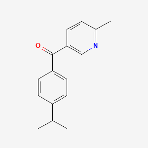 B1392259 5-(4-Isopropylbenzoyl)-2-methylpyridine CAS No. 1187170-23-5