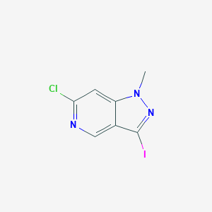 molecular formula C7H5ClIN3 B13922594 6-Chloro-3-iodo-1-methyl-1H-pyrazolo[4,3-c]pyridine 