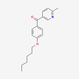 molecular formula C19H23NO2 B1392260 5-(4-Hexyloxybenzoyl)-2-methylpyridine CAS No. 1187167-80-1