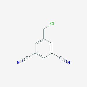 molecular formula C9H5ClN2 B13922617 5-(Chloromethyl)isophthalonitrile 