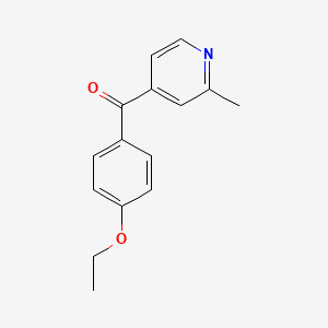 molecular formula C15H15NO2 B1392262 4-(4-Ethoxybenzoyl)-2-methylpyridine CAS No. 1187164-86-8