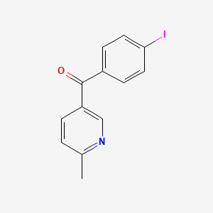 molecular formula C13H10INO B1392264 5-(4-Iodobenzoyl)-2-methylpyridine CAS No. 1187164-52-8