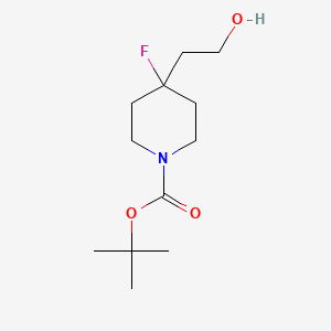 molecular formula C12H22FNO3 B13922666 Tert-butyl 4-fluoro-4-(2-hydroxyethyl)piperidine-1-carboxylate 