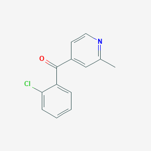 molecular formula C13H10ClNO B1392267 4-(2-Chlorobenzoyl)-2-methylpyridine CAS No. 1187169-40-9