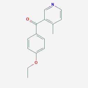 molecular formula C15H15NO2 B1392270 3-(4-Ethoxybenzoyl)-4-methylpyridine CAS No. 1187171-75-0