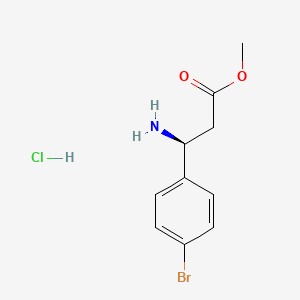 molecular formula C10H13BrClNO2 B1392272 (S)-Methyl 3-amino-3-(4-bromophenyl)propanoate hydrochloride CAS No. 1245606-63-6