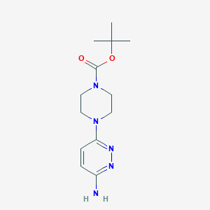 molecular formula C13H21N5O2 B1392275 Tert-butyl 4-(6-aminopyridazin-3-yl)piperazine-1-carboxylate CAS No. 1211444-09-5