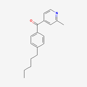 molecular formula C18H21NO B1392277 2-甲基-4-(4-戊基苯甲酰)吡啶 CAS No. 1187164-74-4