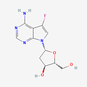 molecular formula C11H13FN4O3 B13922773 7-Fluoro-2'-deoxytubercidin 