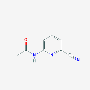 molecular formula C8H7N3O B13922780 N-(6-cyanopyridin-2-yl)acetamide 