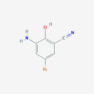 molecular formula C7H5BrN2O B13922787 3-Amino-5-bromo-2-hydroxybenzonitrile CAS No. 862728-35-6