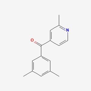 B1392280 4-(3,5-Dimethylbenzoyl)-2-methylpyridine CAS No. 1187165-64-5