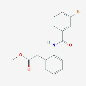 molecular formula C16H14BrNO3 B13922868 Methyl 2-(2-(3-bromobenzamido)phenyl)acetate 