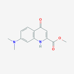 molecular formula C13H14N2O3 B13922877 Methyl 7-(dimethylamino)-4-oxo-1,4-dihydroquinoline-2-carboxylate CAS No. 791835-62-6
