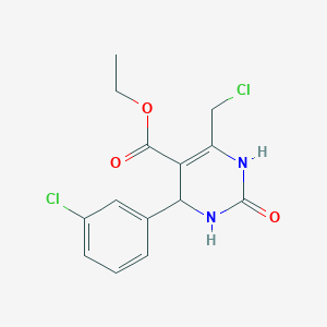 molecular formula C14H14Cl2N2O3 B1392291 Ethyl 6-(chloromethyl)-4-(3-chlorophenyl)-2-oxo-1,2,3,4-tetrahydropyrimidine-5-carboxylate CAS No. 1260949-64-1
