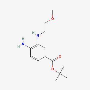 molecular formula C14H22N2O3 B13922918 tert-Butyl 4-amino-3-((2-methoxyethyl)amino)benzoate 