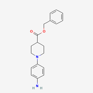 molecular formula C19H22N2O2 B13922937 Benzyl 1-(4-aminophenyl)piperidine-4-carboxylate 