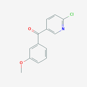 molecular formula C13H10ClNO2 B1392295 2-Chloro-5-(3-methoxybenzoyl)pyridine CAS No. 1187167-78-7