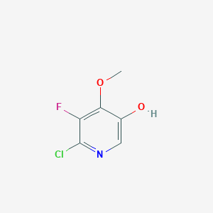 molecular formula C6H5ClFNO2 B13922971 6-Chloro-5-fluoro-4-methoxy-3-pyridinol CAS No. 1184172-47-1