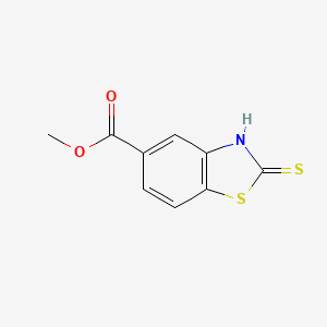 molecular formula C9H7NO2S2 B13922973 Methyl 2-mercaptobenzo[D]thiazole-5-carboxylate CAS No. 58759-67-4