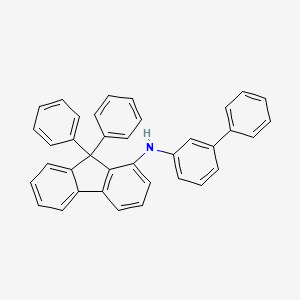 molecular formula C37H27N B13922977 N-([1,1'-biphenyl]-3-yl)-9,9-diphenyl-9H-fluoren-1-amine 