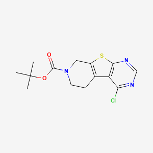 B1392298 tert-Butyl 4-chloro-5,6-dihydropyrido[4',3':4,5]thieno[2,3-d]pyrimidine-7(8H)-carboxylate CAS No. 946198-89-6