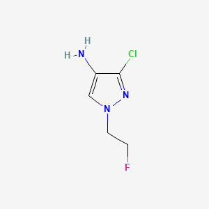 molecular formula C5H7ClFN3 B13922987 3-Chloro-1-(2-fluoroethyl)pyrazol-4-amine 