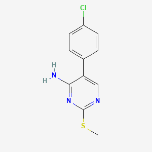5-(4-Chlorophenyl)-2-(methylthio)pyrimidin-4-amine