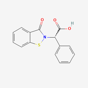(2S)-(3-oxo-1,2-benzisothiazol-2(3H)-yl)(phenyl)acetic acid