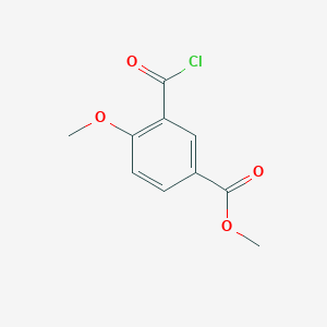 molecular formula C10H9ClO4 B13923121 Methyl 3-(chlorocarbonyl)-4-methoxybenzoate 
