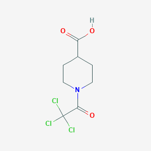 molecular formula C8H10Cl3NO3 B1392313 1-(2,2,2-Trichloroacetyl)piperidine-4-carboxylic acid CAS No. 1211496-17-1