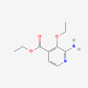 molecular formula C10H14N2O3 B13923214 Ethyl 2-amino-3-ethoxyisonicotinate 