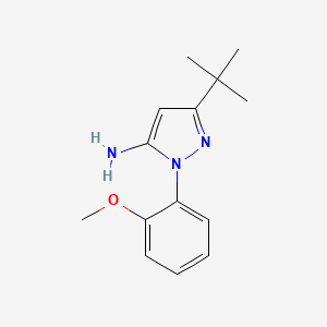 molecular formula C14H19N3O B1392322 5-Tert-butyl-2-(2-methoxy-phenyl)-2H-pyrazol-3-ylamine CAS No. 862368-61-4