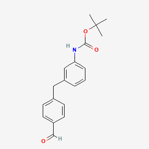 molecular formula C19H21NO3 B13923227 tert-Butyl (3-(4-formylbenzyl)phenyl)carbamate 