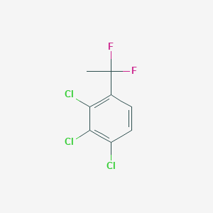 molecular formula C8H5Cl3F2 B1392327 1,2,3-Trichloro-4-(1,1-difluoroethyl)benzene CAS No. 1204296-08-1