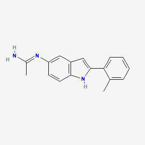 molecular formula C17H17N3 B13923464 n-[2-(2-Methylphenyl)-1h-indol-5-yl]acetamidine 