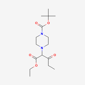 molecular formula C16H28N2O5 B13923472 tert-Butyl 4-(1-ethoxy-1,3-dioxopentan-2-yl)piperazine-1-carboxylate 