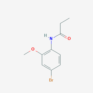 molecular formula C10H12BrNO2 B13923488 N-(4-Bromo-2-methoxyphenyl)propanamide 