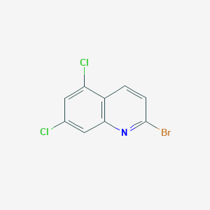 molecular formula C9H4BrCl2N B13923539 2-Bromo-5,7-dichloroquinoline 