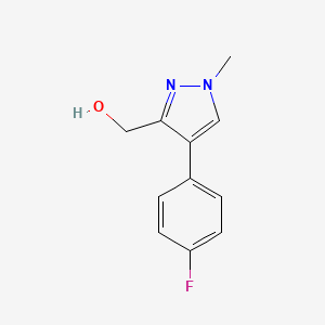 molecular formula C11H11FN2O B13923543 4-(4-Fluorophenyl)-1-methyl-1H-pyrazole-3-methanol 