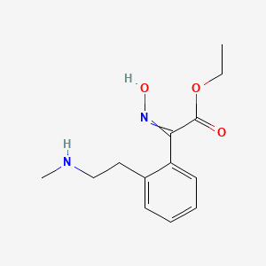 molecular formula C13H18N2O3 B13923561 Ethyl hydroxyimino-[2-(2-methylaminoethyl)phenyl]acetate 