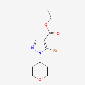 molecular formula C11H15BrN2O3 B13923615 Ethyl 5-bromo-1-(tetrahydro-2H-pyran-4-yl)-1H-pyrazole-4-carboxylate 