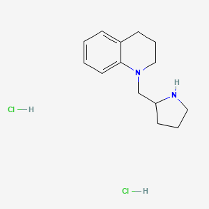molecular formula C14H22Cl2N2 B1392372 1-(2-Pyrrolidinylmethyl)-1,2,3,4-tetrahydroquinoline dihydrochloride CAS No. 1220027-31-5