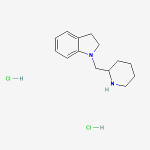 molecular formula C14H22Cl2N2 B1392373 1-(2-Piperidinylmethyl)indoline dihydrochloride CAS No. 1220021-57-7