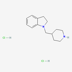 molecular formula C14H22Cl2N2 B1392375 1-(4-Piperidinylmethyl)indoline dihydrochloride CAS No. 1220038-08-3