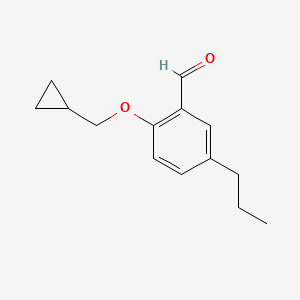 2-(Cyclopropylmethoxy)-5-propylbenzaldehyde